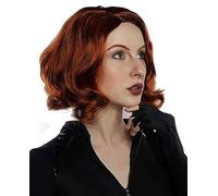 ALLAURA - Perruque de veuve vengeuse pour femme - Dana Scully - Rouge - Auburn Chess Queen Gingembre