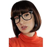 ALLAURA Perruque et lunettes Bob Velma marron - Perruque pour femme adulte Cosplay avec frange - Compatible avec Dora