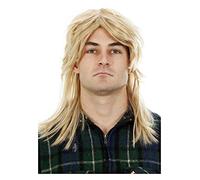 ALLAURA - Perruque Garth pour homme - Blond foncé - Costume des années 80 - Perruque mulet pour homme - Merica Blonde Brun Joe Dirt Costume