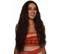 ALLAURA Perruque ondulée marron de 61 cm de long - Princesse océanique - Cosplay - Ne démange pas - Compatible avec perruque sirène