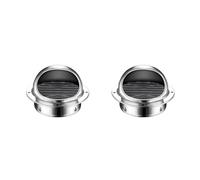 Allayu 2 Ensemble de Extracteur externe universel à nez de taureau rond, Grille de ventilation en acier inoxydable, Durable et robuste, résistante intempéries, 150mm, 150mm 2Ensemble