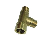 Allayu Adaptateur fileté en laiton massif épais, connecteur robuste à 3 voies en laiton, pièces de raccord durables et faciles à installer, adaptées Pour aux tuyaux d'eau, flexibles et tubes de