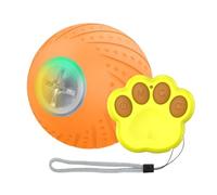 Allayu Balle de Chat Interactive Deux Modes de Fonctionnement Charge sûre à Faible Bruit Qui sont Bonnes pour Les Dents et ne causeront Pas de dommages. Le Bruit est, Orange Anglaise, Télécommande