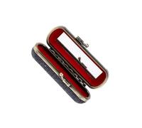 Allayu Coffret à Bijoux et Maquillage avec Miroir - Rangez Vos Rouges à lèvres et Bijoux avec Style. Étui lèvres, Pochette, Gloss, idéal pour Un Rendez-Vous. Coffret et, Noir Bleu