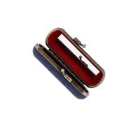 Allayu Coffret à Bijoux et Maquillage avec Miroir - Rangez Vos Rouges à lèvres et Bijoux avec Style. Étui lèvres, Pochette, Gloss, idéal pour Un Rendez-Vous. Coffret et, Bleu foncé