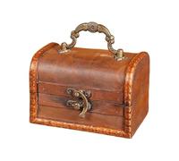 Allayu Coffret à trésor rétro élégant en Bois avec Serrure, boîte à Bijoux Vintage et Rangement pour Organiser Vos trésors, Tirelire Objets décoratifs, Jaune