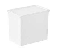 Allayu Conteneur de buanderie rectangulaire durable avec couvercle, distributeur de savon et de lessive en poudre, multifonctionnel pour salle de bain.