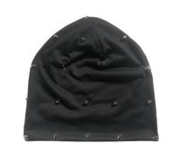 Allayu Cool hiver gothique chapeau unisexe Goth Beanie Rivet Rock Punk chapeau Stud Spike chapeaux Polyester Stud Spike chapeaux pour hommes femmes, noir