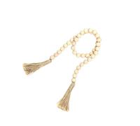 Allayu Décoration Murale époustouflante pour Chambre Salon, composée d'un pour Pompon en macramé Fait Main et de Perles en Bois. Un Ornement Mural du Plus bel Effet pour Une décoration de Style