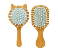 Allayu Ensemble de brosses à cheveux portables, peignes en bambou massant et démêlant Pour tous les types de cheveux pour les vies occupées telles que les longs, mini brosse