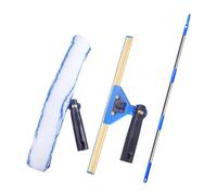 Allayu Ensemble de raclette extensible pour le nettoyage des vitres : une solution de nettoyage durable et efficace pour la maison. Comprend un chiffon et une raclette 2 en 1, ainsi qu'une perche