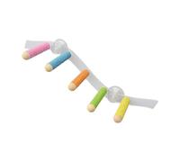 Allayu Jouet d'escalade Suspendu pour Perruche, perchoir de Bain Portable à Ventouse, Support Amusant et Stimulant pour Tous Les Petits Oiseaux, Aire de Jeux pour Oiseaux, Style A