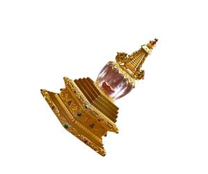 Allayu Les souhaits se réalisent Statue Bouddhiste tibétaine pour la méditation et la guérison Statue du Bouddhisme tibétain Statue de Bouddha en Alliage Stupa