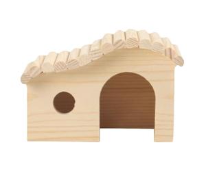Allayu Maisonnette en Bois pour Hamster offrant Un Refuge Confortable adapté pour aux Hamsters Nains et pour aux Petits Animaux explorateurs : Hamster syrien, Rat, Souris, Cochon d'Inde, Petits