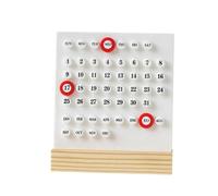 Allayu Mini calendrier avec cadre en bois, décoration de bureau créative pour la cuisine. Apportez une touche d'élégance à votre maison votre bureau. affichage, manuel, décorations