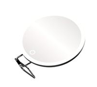 Allayu Miroir de maquillage éclairé Détails Enregistrer Avec poignée Grossissant Avec routine de soins de la peau Petit grossissant sur miroir lumineux, Noir-30X, 6 pouces