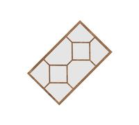 Allayu Miroir mural Imitation fenêtre, décor de ferme minimaliste, pour un Look charmant, salon, salle de bains, décoration la maison, entrée, Couleur du bois, 26x44cm