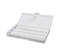 Allayu Palette d'aquarelle Vide avec Couvercle hermétique - Matériel de mélange Durable - Plateau de Palette pour Artistes Professionnels, Enfants et Adultes, Blanc, L