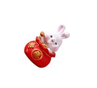 Allayu Petite Tirelire Durable en Forme de Chat, décorations de fête du Nouvel an Chinois, Statues et Sculptures en émail, Figurine décorative, Gros Lapin