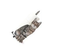 Allayu Porte-serviettes en papier pratique métal détachable chat Design décoration all-match légèreté porte-rouleau toilette, gris