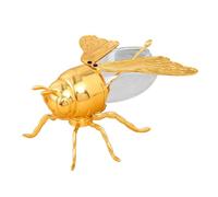 Allayu Pot à Miel Artistique en Forme d'abeille avec Couvercle et Distributeur Unique. Pot à Miel élégant et Pratique pour la Cuisine, résistant la poussière. Ensemble doseur pour Maison et, Or, L