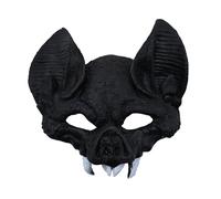 Allayu Pour Masque d'horreur d'animaux, Pour masque sanglant secret pour une peur ultime, moitié horrible pour Halloween, masques d'animaux réalistes en PU, tapez+2