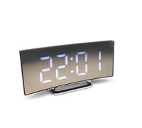 Allayu Réveil numérique à luminosité réglable pour Une matinée paisible. Il Existe 2 Niveaux de luminosité. Réveil numérique, Blanc