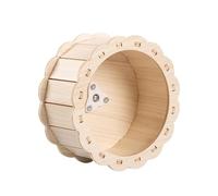 Allayu Roue d'exercice silencieuse pour Hamsters, gerbilles, Souris et Chatons : Un équipement de Fitness Stimulant et Discret, Bois, 15 cm
