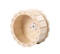 Allayu Roue d'exercice silencieuse pour Hamsters, gerbilles, Souris et Chatons : Un équipement de Fitness Stimulant et Discret, Bois, 19 cm