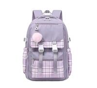 Allayu Sac d'école avec grande capacité confortable et organisé pour la réussite en classe Sac à de voyage à de voyage étanche d'école, Violet