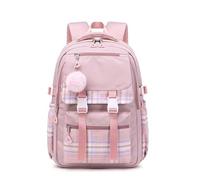 Allayu Sac d'école avec grande capacité confortable et organisé pour la réussite en classe Sac à de voyage à de voyage étanche d'école, Rose