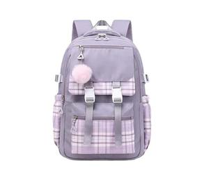 Allayu Sac d'école avec grande capacité confortable et organisé pour la réussite en classe Sac à de voyage à de voyage étanche d'école, Violet