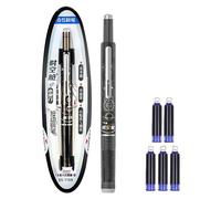 Allayu Stylo Plume à Encre Bleue Protective Method pour Une écriture Impeccable Stylo Plume rétractable Writech Clictek Stylo Plume Pilot, Noir, Bleu effaçable 1+5
