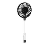 Allayu Ventilateur de bureau portable mini USB rotatif à 360°, idéal pour la maison et le bureau. Installation sans pilote. Compatible ordinateurs de et portables, Noir, court