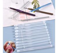 Allazone 10 pièces Crochet Cristal Rein Moule À Tricoter Chandails Outil Aiguilles À Tricoter Cristal Époxy Moules