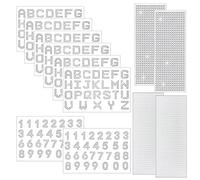 Allazone Lot de 12 feuilles d'autocollants à paillettes avec lettres de l'alphabet et pierres précieuses, 26 lettres autocollantes en strass pour loisirs créatifs