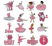 Allazone 16 PCS Danseuse de Ballet Patch Brodé pour Artisanat, Réparation | Repassage ou Couture|Polyester Résistant|Vêtements, Robes, Accessoires, Sacs, Chapeaux, Déco