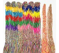 Allazone 160 PCS Bracelet Tressé Fait Main Coloré Amicale Bracelet, Bracelet Fil Bracelets à La Cheville au Poignet