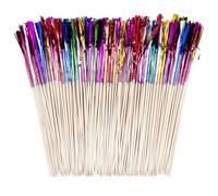 Allazone 200 PCS Aperitif Feu d'artifice, Bâtons de Cocktail Feux, 23cm Feu d'artifice Bambou Bâton de Cocktail pour La Décoration de Gâteaux, Articles de Fête, Décoration de Noël