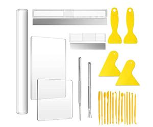 Allazone 25 PCS Outils de Modelage Céramique Rouleau Outils de Sculpture en Argile Rouleau Acrylique d’Argile pour Argile Polymère Outils de Sculpture en Argile pour Façonnage Sculpture Modélisation