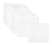 Allazone 30 PCS Broderie en Maille Plastique, Toiles en Maille Plastique Transparentes 13.8 cm Carré pour Bricolage Artisanat Point de Croix