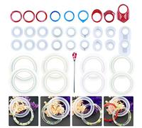 Allazone 32 PCS Silikonform Gießform Resin Form Bague Bracelet pour La Fabrication d'argile Liquide, Résine Epoxy, Bijoux