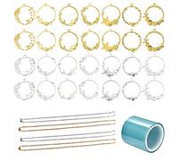 Allazone 35 PCS Pendentifs Cadre 7 Style Thème de La Mer à Lunette Ouverte et Creuse avec Collier pour Moulage de Résine