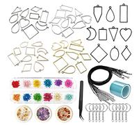 Allazone 37 PCS Pendentifs Fleurs, Chats, Papillons - 9 Styles pour Moulage de Résine