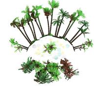 Allazone 42 Pz Palmier Miniature, 20 PCS Modèle Cocotier Palmier, 22 PCS Coquille et Étoile de Mer pour Cupcake Topper, Décorations de Gâteaux, Plantes D'aquarium, Bâtiment Modèle Paysage