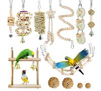 Allazone 5 PCS Jouets pour Oiseaux, Jouets à Mâcher pour Oiseaux, Oiseaux Jouets Perroquets pour Perruches, Petite Aras