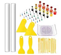 Allazone 61 PCS Outils de Modelage Céramique Rouleau Coupeurs D'argile Rond Outils de Sculpture en Argile Rouleau Acrylique d’Argile pour Argile Polymère pour Façonnage Sculpture Modélisation