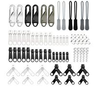 Allazone 96 PCS Kit de Réparation de Fermeture Eclair, Kit Reparation Fermeture Éclair de Rechange pour Fermeture Éclair pour Vêtements, Vestes, Sacs à Dos