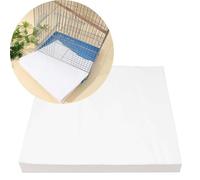 Allazone Lot de 100 Doublures en Papier Jetables Prédécoupées Absorbantes pour Cage à Oiseaux, Feuilles de Papier non Tissé pour Cage à Oiseaux, Papier Absorbant pour Oiseaux, 25 x 30cm
