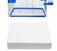 Allazone Lot de 100 Papier Absorbant pour Oiseaux, Doublures en Papier Jetables Prédécoupées Absorbantes pour Cage à Oiseaux, Feuilles de Papier non Tissé pour Cage à Oiseaux, 15 x 22cm